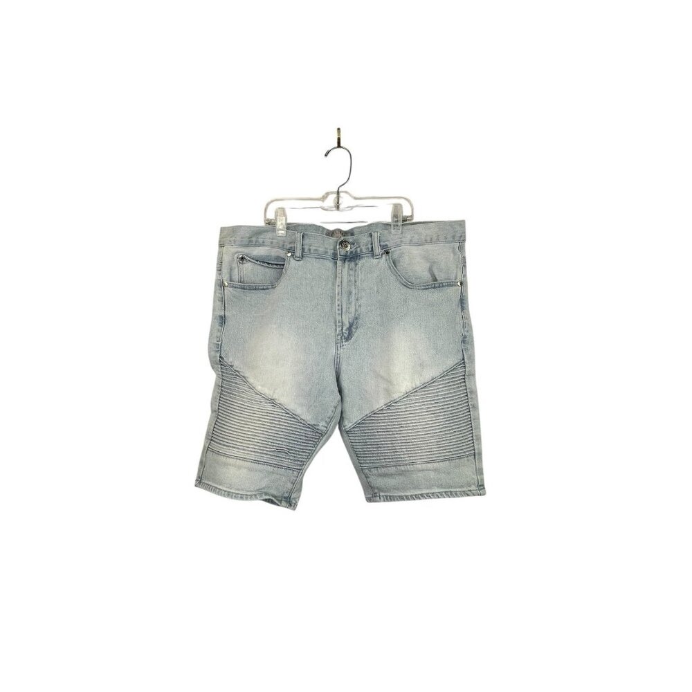 Bullhead Skinny Denim Shorts Size 34 Men Blue Jean Moto